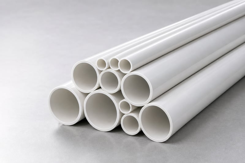 White Fiberglass Tube Stack