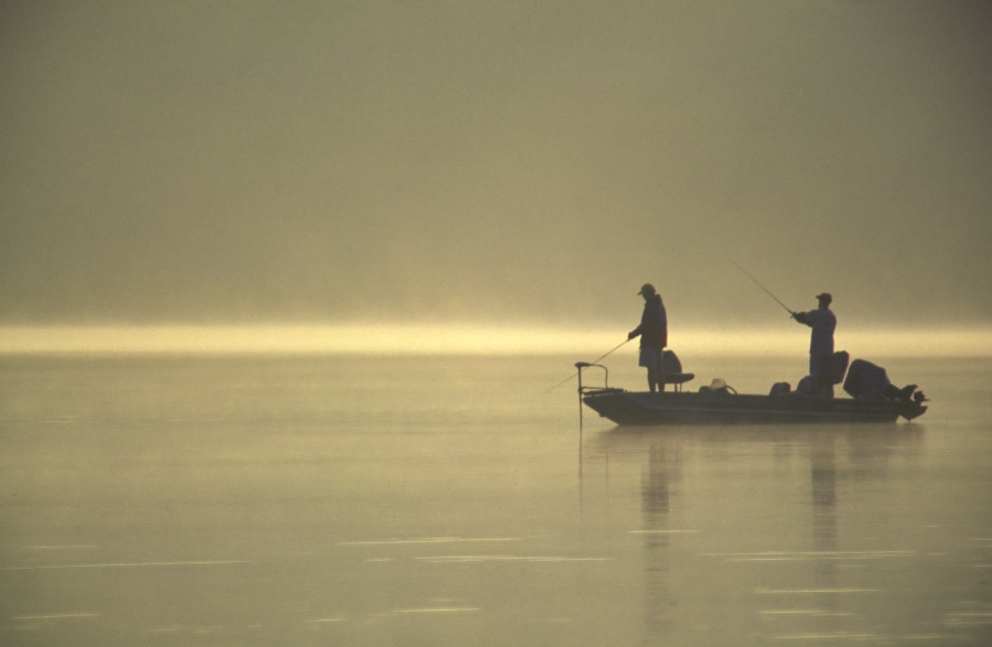 bass fishing boat silhouette