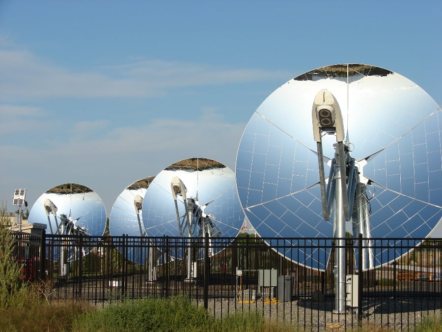 Using Solar Parabolic Dishes with FRP for Solar Energy